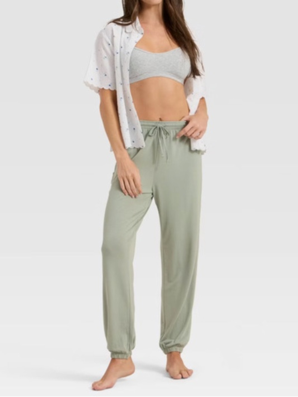 Auden Women's Jersey Jogger Pajama Pants Green new 🆕